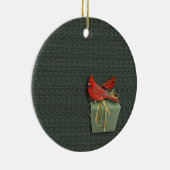 2人の（鳥）ショウジョウコウカンチョウ セラミックオーナメント (右)