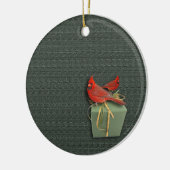 2人の（鳥）ショウジョウコウカンチョウ セラミックオーナメント (左)