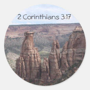 2人のCorinthiansの3:17のコロラド州の国有記念物のステッカー ラウンドシール