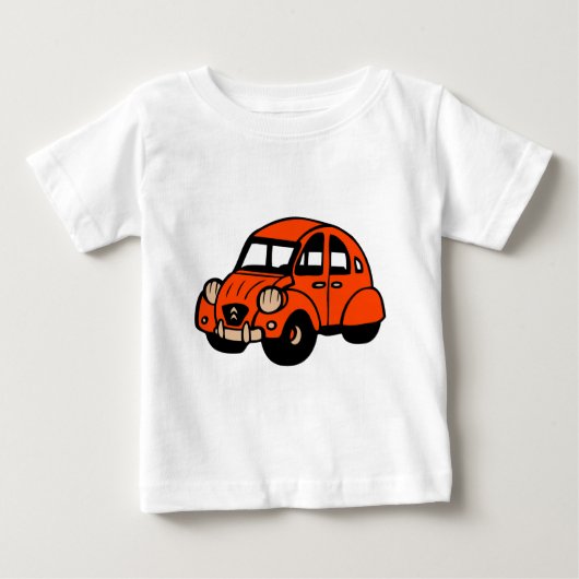2人のcvのヴィンテージのフランス人車 ベビーTシャツ (正面)