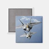2人のF-22ラプターが太平洋の海を飛ぶ マグネット (正面/裏面)