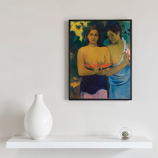 2人のTahitian Women (1899) by Paul Gauguin ポスター