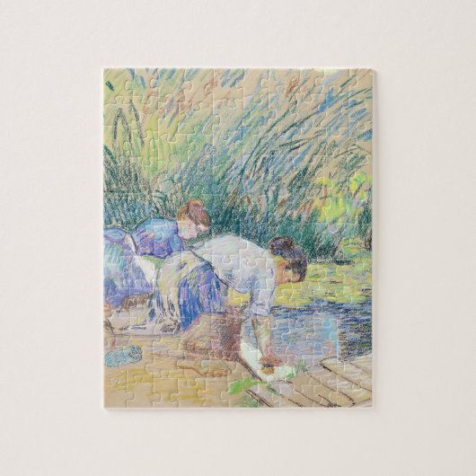 2人のWasherwomen (紙でパステル調) ジグソーパズル (縦)