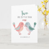 2人は1人のキリスト教のグリーティングカードよりも良い カード (黄色い花)