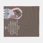 2人カスタムの女の子と親友への手紙 フリースブランケット (正面(横))