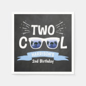 2人カッコいいの少年シャルボード2nd誕生日 スタンダードカクテルナプキン (正面)