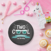 2人カッコいいの少年シャルボード2nd誕生日 ペーパープレート (パーティー)