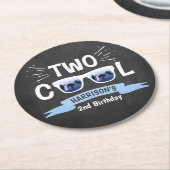 2人カッコいいの少年シャルボード2nd誕生日 ラウンドペーパーコースター (アングル)