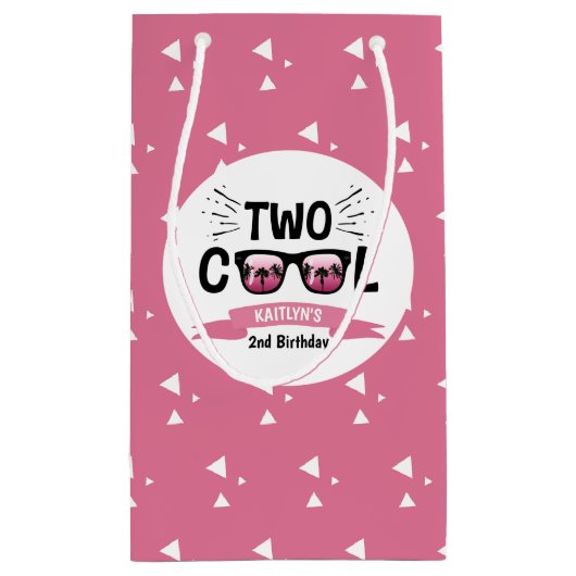 2人クールの女の子2nd誕生日パーティー スモールペーパーバッグ (裏面)