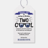 2人クールの男の子2nd誕生日パーティー ギフトタグ (正面)