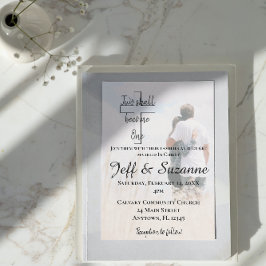 2人モダンがカップル写真に結婚なる 招待状