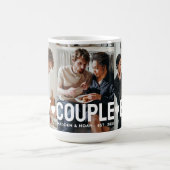 2人モダンの写真コラージュ最高ののカップル コーヒーマグカップ (中央)