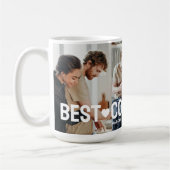 2人モダンの写真コラージュ最高ののカップル コーヒーマグカップ (左)