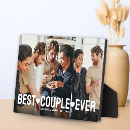 2人モダンの写真コラージュ最高ののカップル フォトプラーク