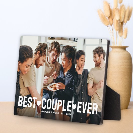 2人モダンの写真コラージュ最高ののカップル フォトプラーク
