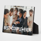 2人モダンの写真コラージュ最高ののカップル フォトプラーク (側面)