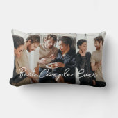 2人モダンの写真コラージュ最高ののカップル ランバークッション (正面)
