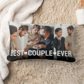 2人モダンの写真コラージュ最高ののカップル ランバークッション (ブランケット)