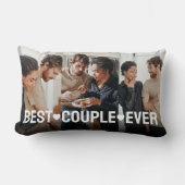 2人モダンの写真コラージュ最高ののカップル ランバークッション (正面)