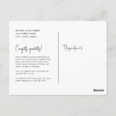 2人モダン卒業生が共同卒業写真を二重に ポストカード (裏面)