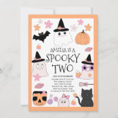 2人不気味の誕生日パーティーの招待 招待状 (正面)