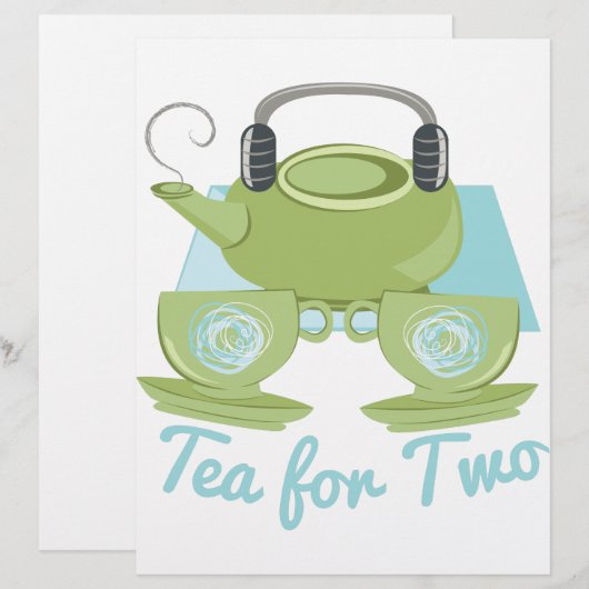 2人分のお茶 (正面/裏面)