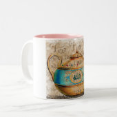 2人分のお茶 ツートーンマグカップ (正面左)