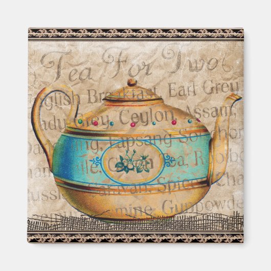 2人分のお茶 マグネット (正面)