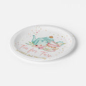 2人向けパーティーフローラティーガール誕生パーティー ペーパープレート (アングル)