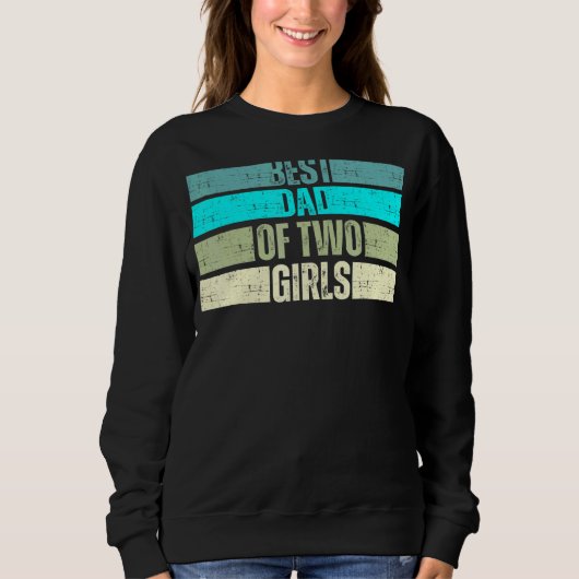 2人最高のの女の子のメンズパパ スウェットシャツ (正面)