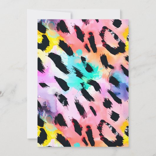 2人生まれは野放しだ!サファリクール動物の誕生日 招待状 (裏面)