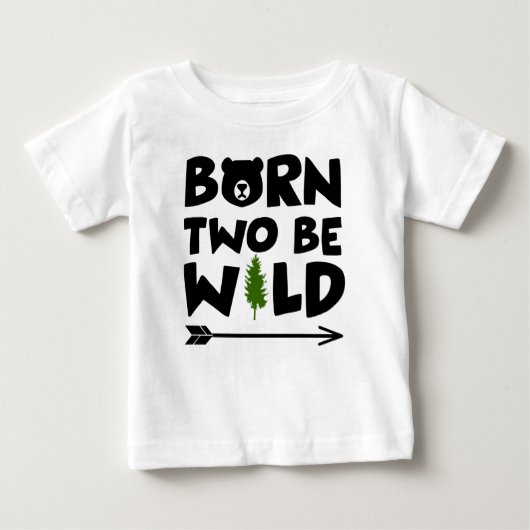 2人生まれは野生である ベビーTシャツ (正面)