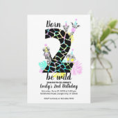 2人生まれは野生の2番目の誕生日の招待 招待状 (スタンド正面)