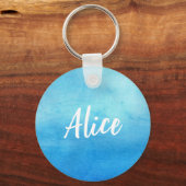 「2人用マナテア」お茶を飲むマナテのキーリング キーホルダー (裏面)