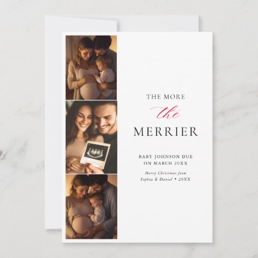 2人目の出産の発表メリー数 シーズンカード (正面)