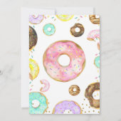 2人目の誕生日ガールドナツをテーマにした甘い可愛い二人 招待状 (裏面)