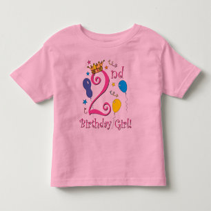 2人目の誕生日ガール! トドラーTシャツ
