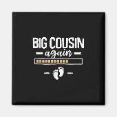 2人目の赤ちゃん妊娠発表 ファミリー - いとこがもう一人 マグネット (正面)