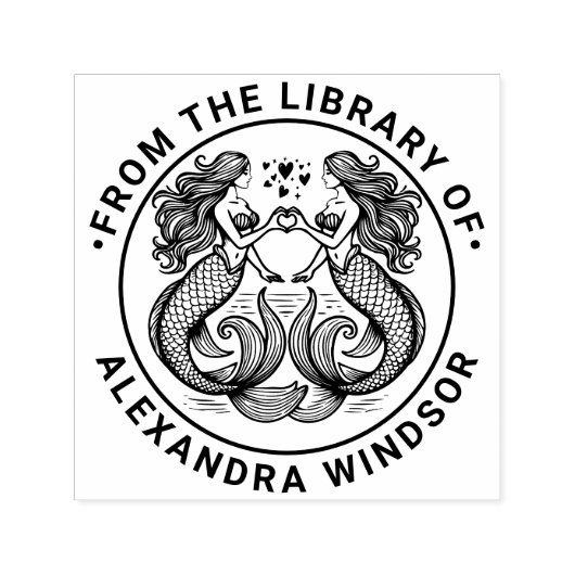 2人目作成ハート署名ライブラリ書名 セルフインキングスタンプ (デザイン)