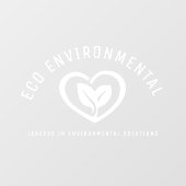 2人葉エコハートロゴ白衣事業 ウィンドウサイン (シート)