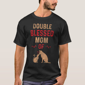 2人賛美の母は猫を愛する母だ Tシャツ