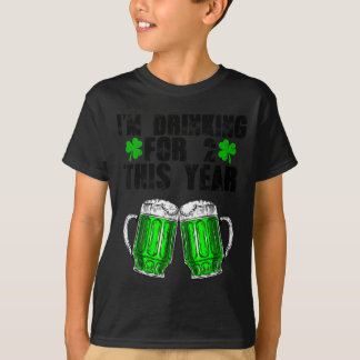 2人飲んでます 新パパ ビール好き セントパトリック Tシャツ