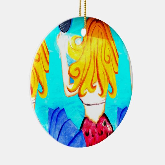 2人魚オーナメント セラミックオーナメント (右)