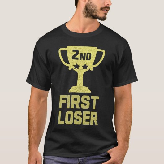 2位で初の敗北者 冗談めいた2位 Tシャツ (正面)