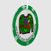 2位勝者醜いセーター競技種目メダル オーナメント (正面)