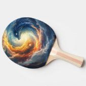 2体の海の怪物がお互いを追いかける幻想的なシーン 卓球ラケット (横)