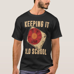 2保歳の古学校のレコード男性と女性 Tシャツ
