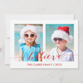 2信じ枚のフォトホリデーカード シーズンカード (正面)