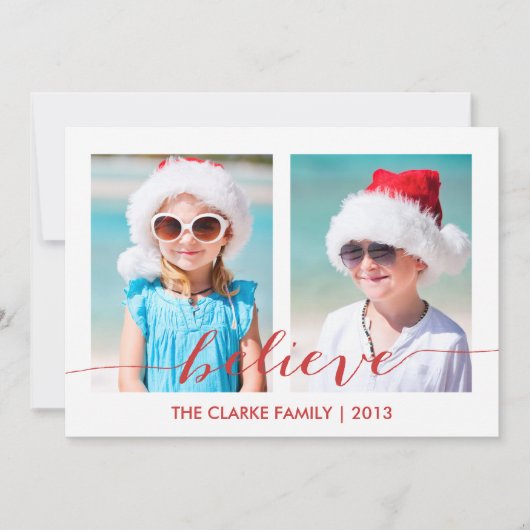 2信じ枚のフォトホリデーカード シーズンカード (正面)