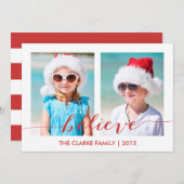 2信じ枚のフォトホリデーカード シーズンカード (正面/裏面)